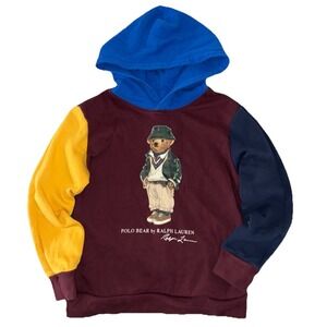Polo Ralph Lauren Bear Hoodie Kids 6 Color Block‎